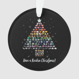 Ornamento Tenha Um Rockhound De Árvore De Gem De Natal Rocki