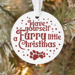 Ornamento Tenha uma pequena foto de cachorro de Natal para v