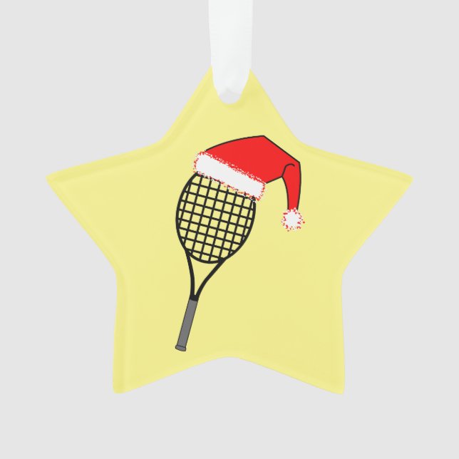Ornamento Tênis Racket Santa Hat (Frente)