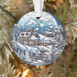 Ornamento Terra das Maravilhas da Floresta de Natal pendurad