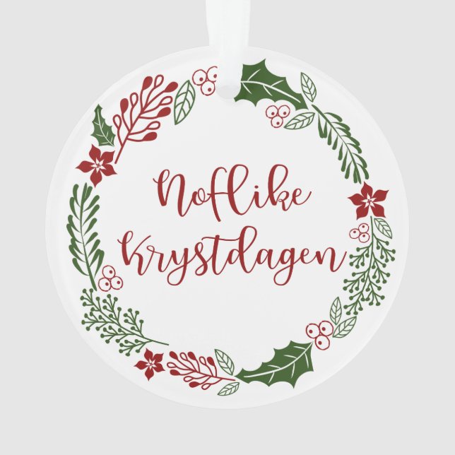 Ornamento Terra de Natal Física, Noflike Krystdagen (Verso)