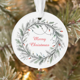 Ornamento Terra e Luzes de Natal minimalistas