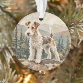 Ornamento Terrier Fox de Pelo Cabeludo