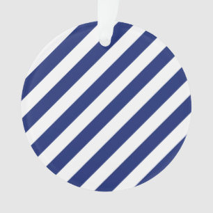 Ornamento Teste padrão diagonal do azul marinho e o branco