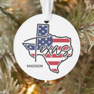 Ornamento Texas de nome personalizado