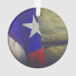Ornamento Texas Flag Rustic Lone Star State EUA