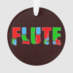 Ornamento Texto do Flute Patchwork