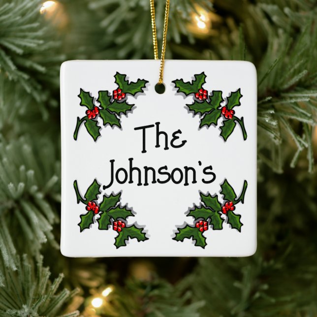 Ornamento - Texto enquadrado nas ramificações Holl (Árvore)