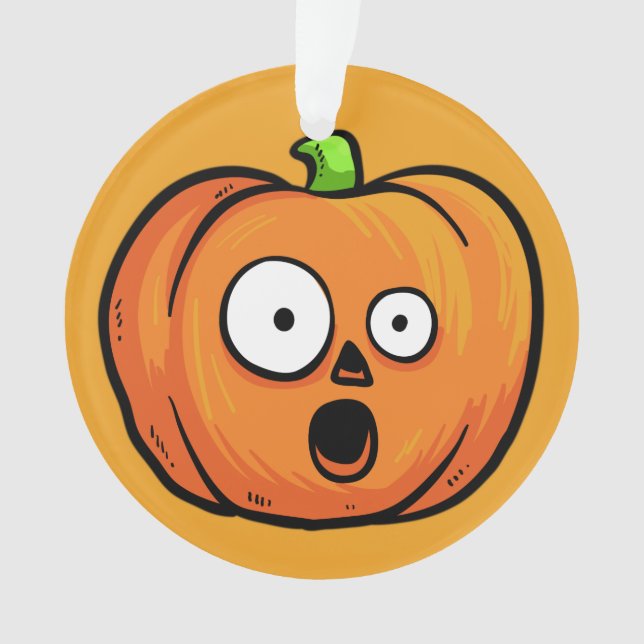 Ornamento Texto personalizado da Abóbora de Halloween 5 (Frente)