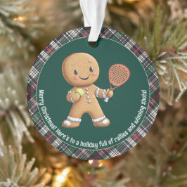 Ornamento 🎾 🎄 Texto personalizado, Natal baseado em Padel