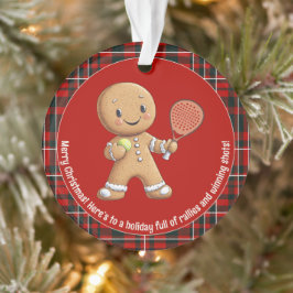 Ornamento 🎾 🎄 Texto personalizado, Natal baseado em Padel