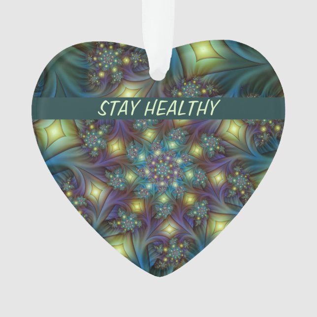 Ornamento Texto próprio azul-abstrato azul-claro roxo (Frente)