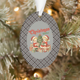 Ornamento Thomson Grey Moderno Tartan Natal