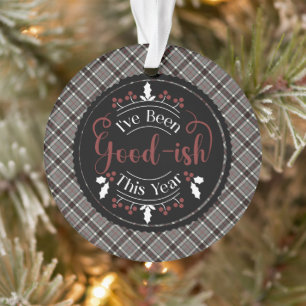 Ornamento Thomson Grey Moderno Tartan Natal