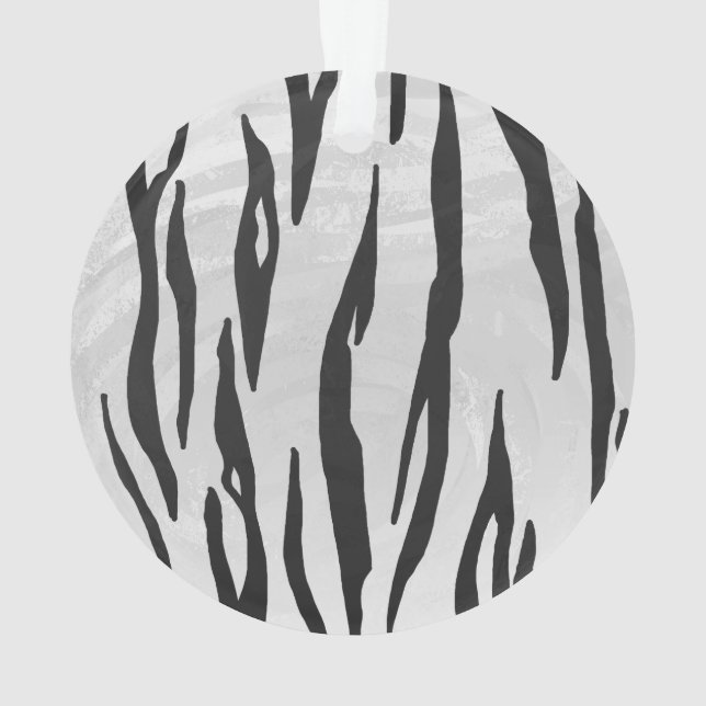 Ornamento Tigre Impressão preto e branco (Verso)