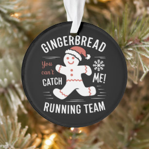 Ornamento Time de corrida de biscoito de gengibre Humor nata