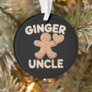 Ornamento Tio Gengibre Biscoito de Gengibre Natal Família