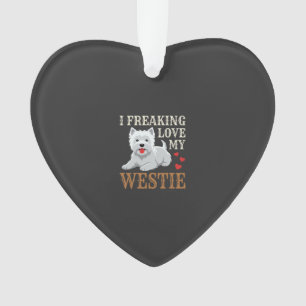 Ornamento Tipografia de Amor ao Cão Westie