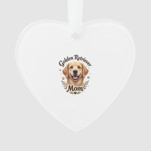 Ornamento Tipografia de Mãe de Golden Retriever Antiga Amant