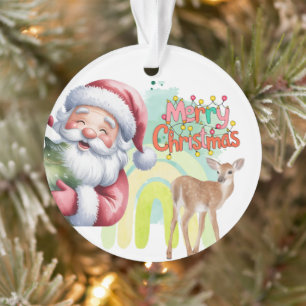 Ornamento Tipografia Feliz Natal e Luzes & Veados