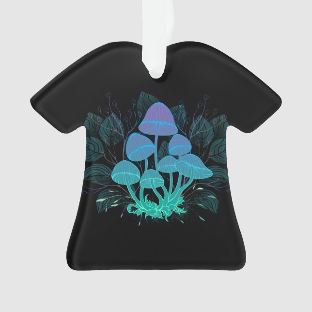 Ornamento Toadstools em arbustos (Frente)