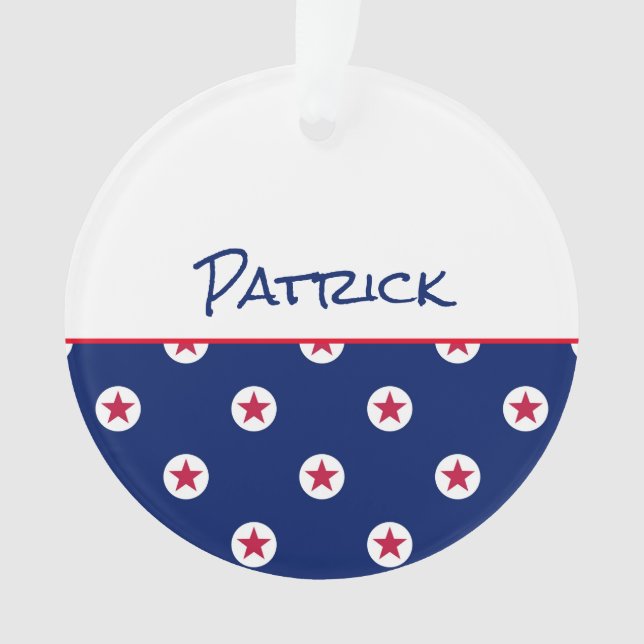 Ornamento Todos os Prêmios de Azul Branco da Equipe Esportiv (Frente)