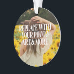 Ornamento Tornar personalizado seu próprio personalizado<br><div class="desc">Faça seu próprio ornamento personalizado único e personalizado de Ricaso - adicione sua própria foto e texto</div>