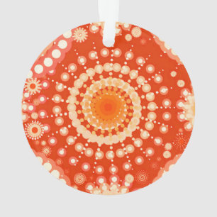 Ornamento Torres estéreis e pinhões, laranja-mandarina
