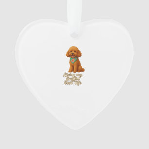 Ornamento Toy Poodle � Vivendo a Minha Melhor Vida