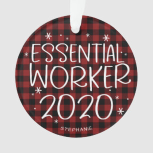 Ornamento Trabalhador Essencial Natal Pandemia Covid 2020