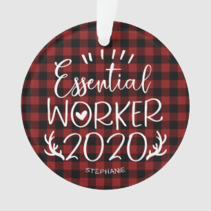 Ornamento Trabalhador Essencial Natal Pandemia Covid 2020