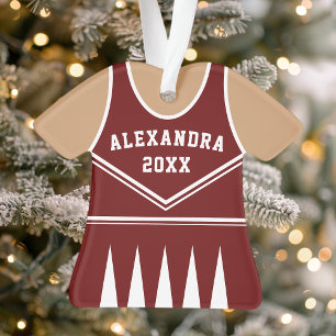 Ornamento Traje de Cheerleader Uniforme da Equipe Varsity Vi