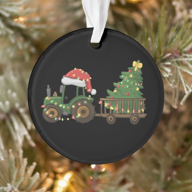 Ornamento Trator de Natal Com Fazenda de Árvore Fazendeiro (Árvore)