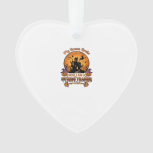 Ornamento Treinador de Fitness de Halloween Vassoura Quebrad