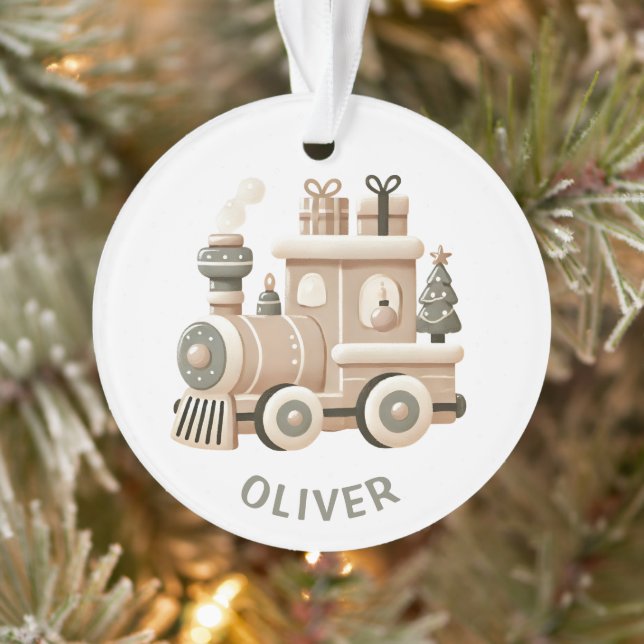 Ornamento Trem de Natal Personalizado para Crianças  (Árvore)