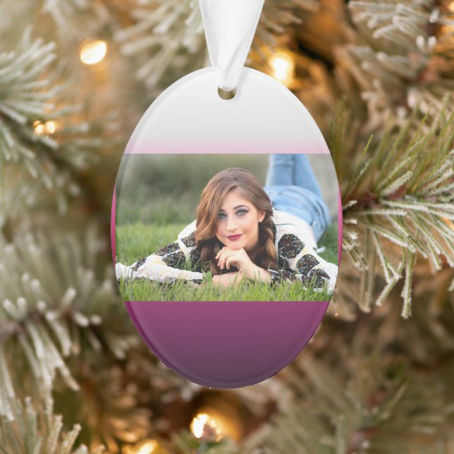 Ornamento trendy magenta maroon marsala burgundy ombre (Árvore)