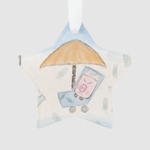 Três leitões bonitos na praia