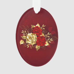 Ornamento Três Rosas de joalharia