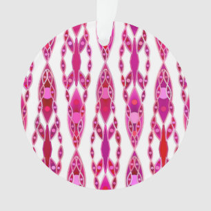 Ornamento Tribal Batik - Burqundy e Fuchsia Rosa