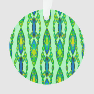 Ornamento Tribal Batik - Mint, Emerald Green e Blue