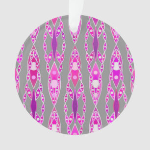 Ornamento Tribal Batik - Rosa Física, Violeta e Cinzas