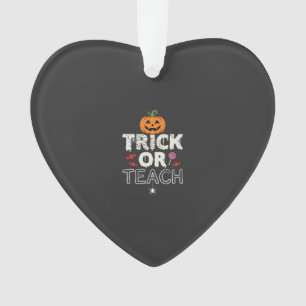 Ornamento Trick or Teach Design de Professor de Halloween (2