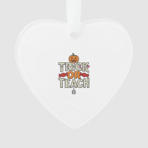 Ornamento Trick Or Teach Halloween Professor Vintage Vetor D