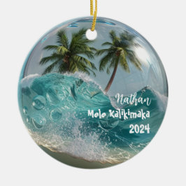 Ornamento Tropical de Neve Mele Kalikimaka