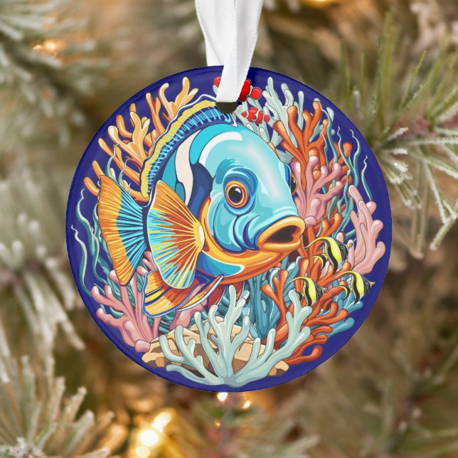 Ornamento Tropical Fish Colorful Summer Vibes (Árvore)