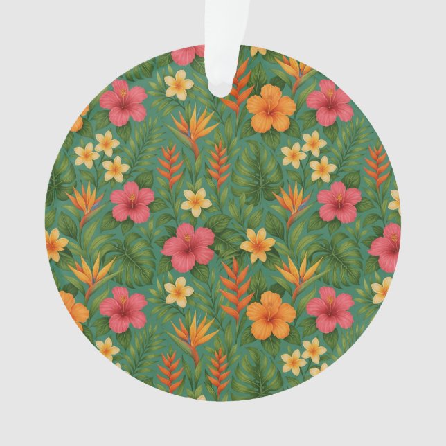 Ornamento Tropical/Hawaii patterned floral (Frente)