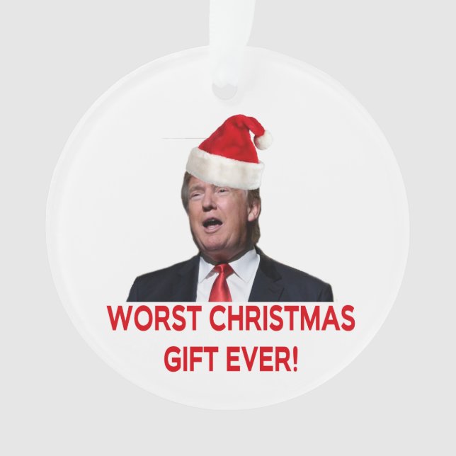 Ornamento Trump, o pior presente de Natal de sempre! (Frente)