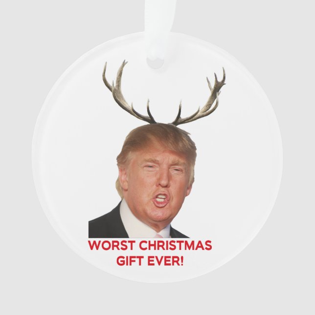 Ornamento Trump, o pior presente de Natal de sempre! (Frente)