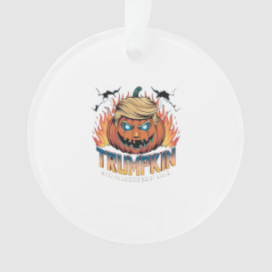 Ornamento Trumpkin Clássico - Design de Abóbora Louca