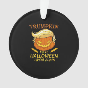 Ornamento Trumpkin Faz Excelente De Halloween De Novo - Retr